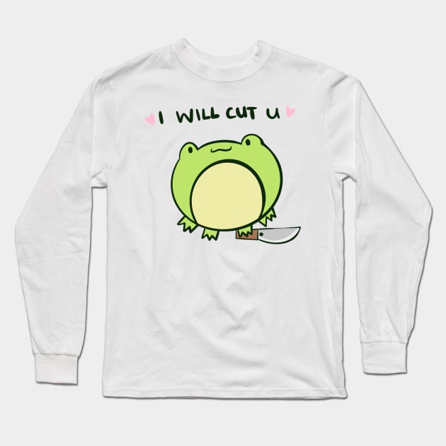 Threatening Froggy Long Sleeve T-Shirt by SaganPie